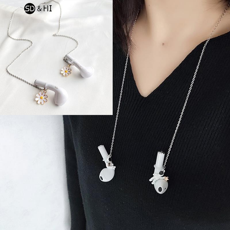 Men'S Accessories Chain - Modne Anti-Lost bezprzewodowe słuchawki naszyjnik dla