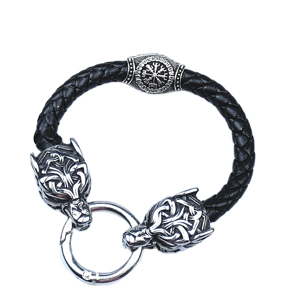Men Accessories Ring And Bracelet - Bransoletki ze stali nierdzewnej z głową