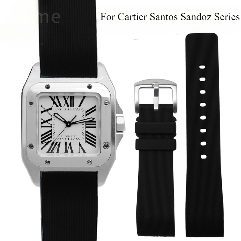 Men'S Accessories Cartier - Czarny niebieski silikonowy pasek do zegarka