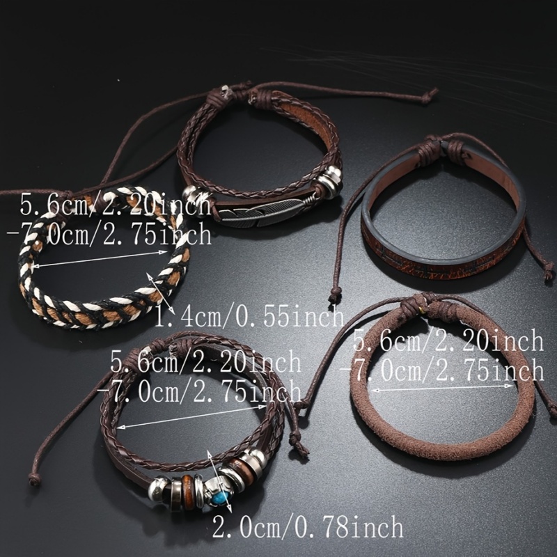 Miss JQ 6Pcs/Set Vintage PU Le – Men Accessories Look recenzja i cena