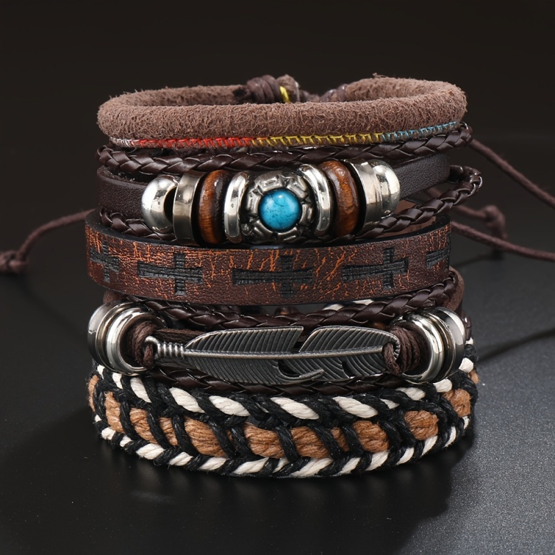 Miss JQ 6Pcs/Set Vintage PU Le – Men Accessories Look recenzja i cena
