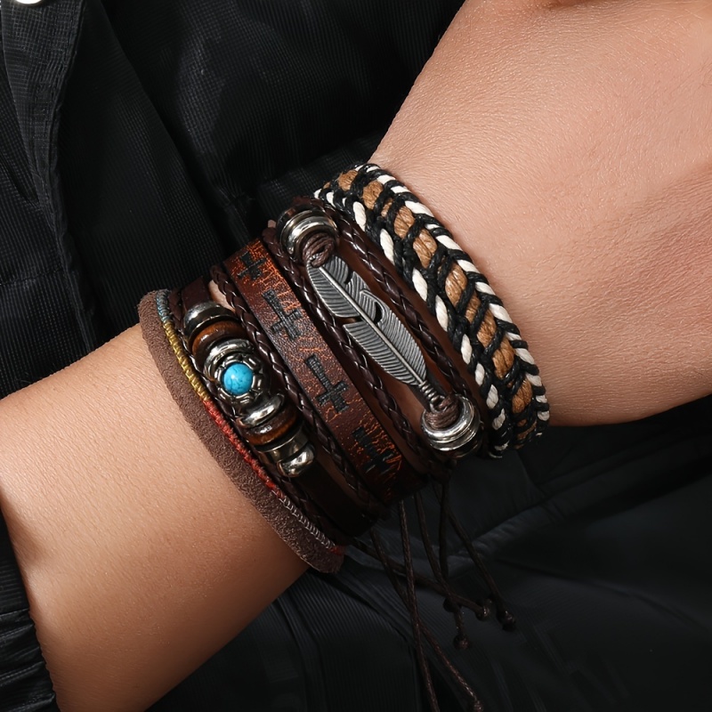 Miss JQ 6Pcs/Set Vintage PU Le – Men Accessories Look recenzja i cena