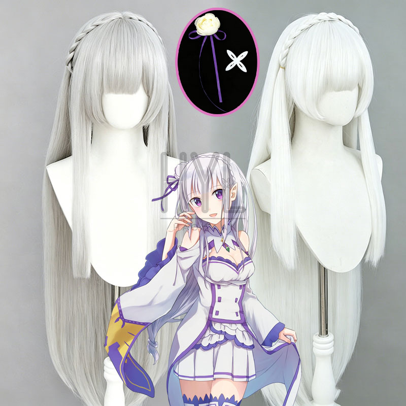 Peruka do cosplayu Emilia z an – Men Accessories Look recenzja i cena