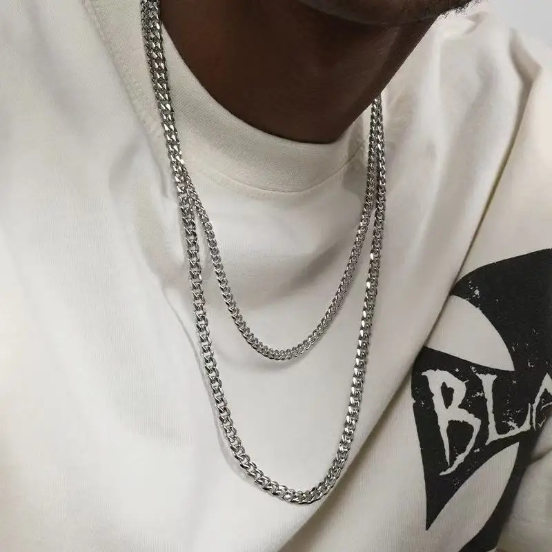 B&C Prosty Tytanowy Łańcuszek  – Men'S Accessories Chain recenzja i cena