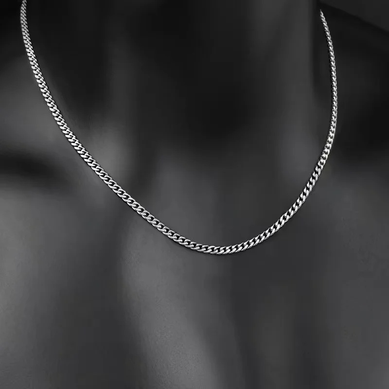B&C Prosty Tytanowy Łańcuszek  – Men'S Accessories Chain recenzja i cena