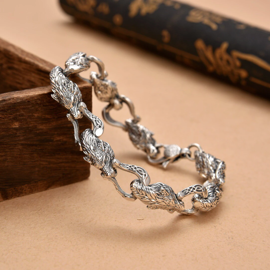 Nowa bransoletka z głową wilka – Men Accessories Ring And Bracelet recenzja i cena